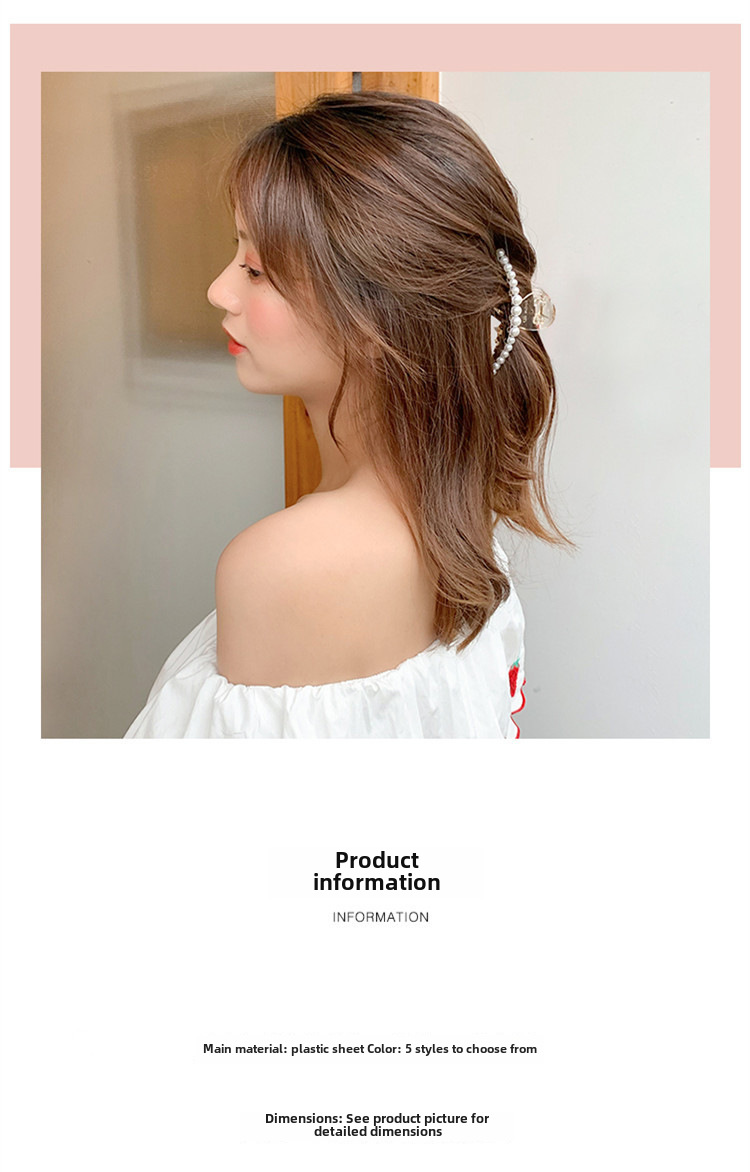 Perlen-Haarspange für den Hinterkopf, Bade-Greif-Clip, groß, koreanischer, eleganter Hai-Clip, Haargreifer, Haarnadel-Clip, Kopfbedeckung_voghion.com