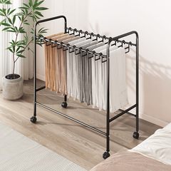 Pants and Clothes Storage Rack, Wall Mountable and Floor-Standing, Adjustable Multi-Layer Hanger, Portable Wardrobe Organizer, Storage Cabinet for Clothes and Pants