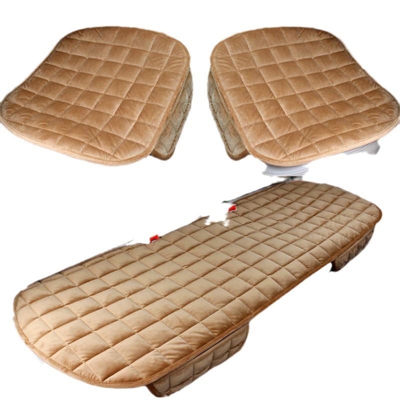 Car Seat Cushion Set Winter Warm Non-slip Three-Piece Set