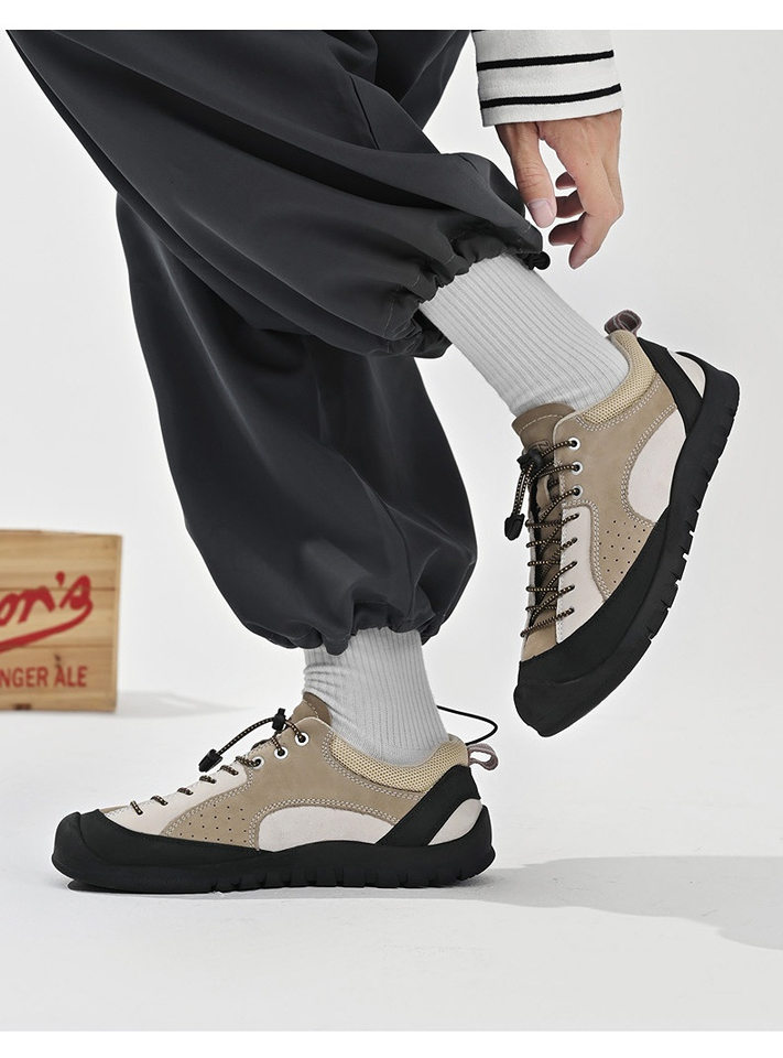 Giày sneaker nữ cổ thấp da lộn mờ phong cách retro đế dày buộc dây — 3679 kaki, 3679 màu hồng, 3679m Trắng và Xanh, 3679m màu trắng và xanh lá cây chi tiết 12