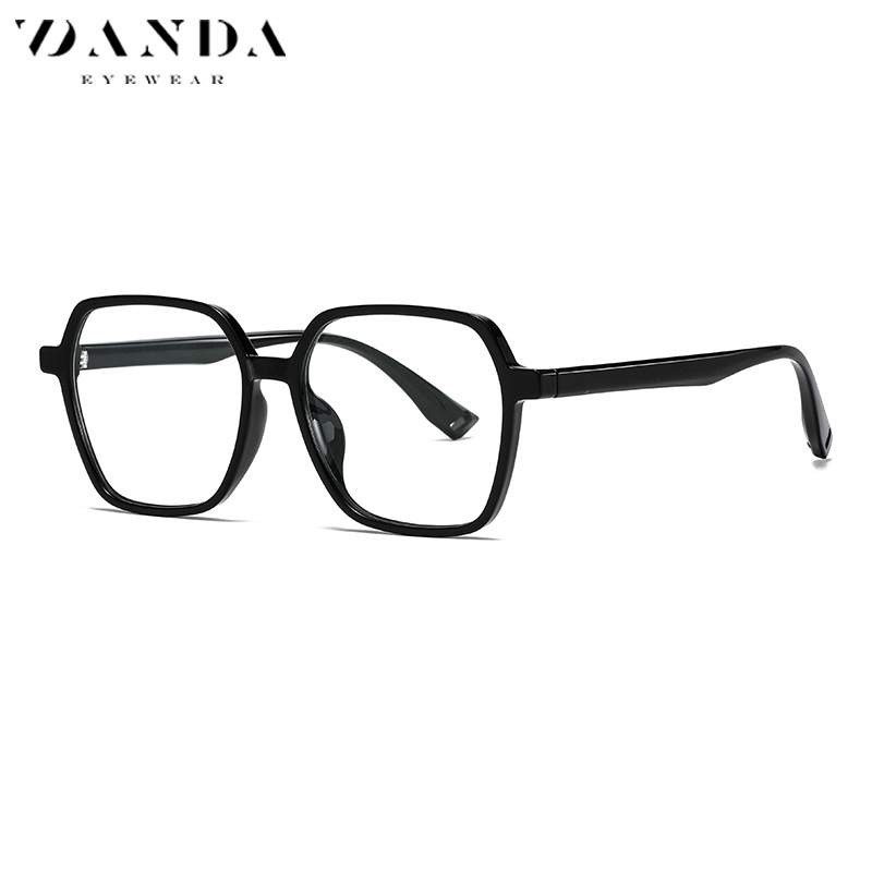 Nueva celebridad de Internet gafas marco de la moda de las mujeres gran marco gafas lisas TR7605 transmisión en vivo mismo ultra-ligero anti-azul gafas de luz hombres