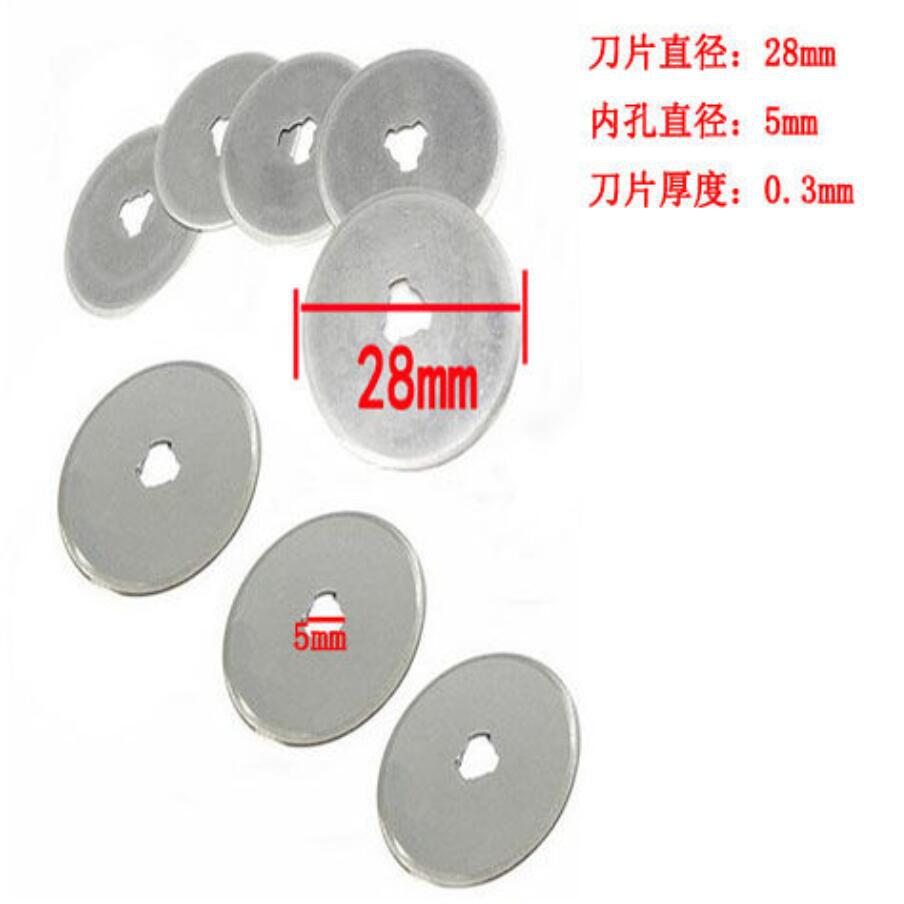28mm 45mm pequeña hoja redonda de corte de cuero rueda giratoria cortador de tela de corte de papel hoja de tela redonda al por mayor