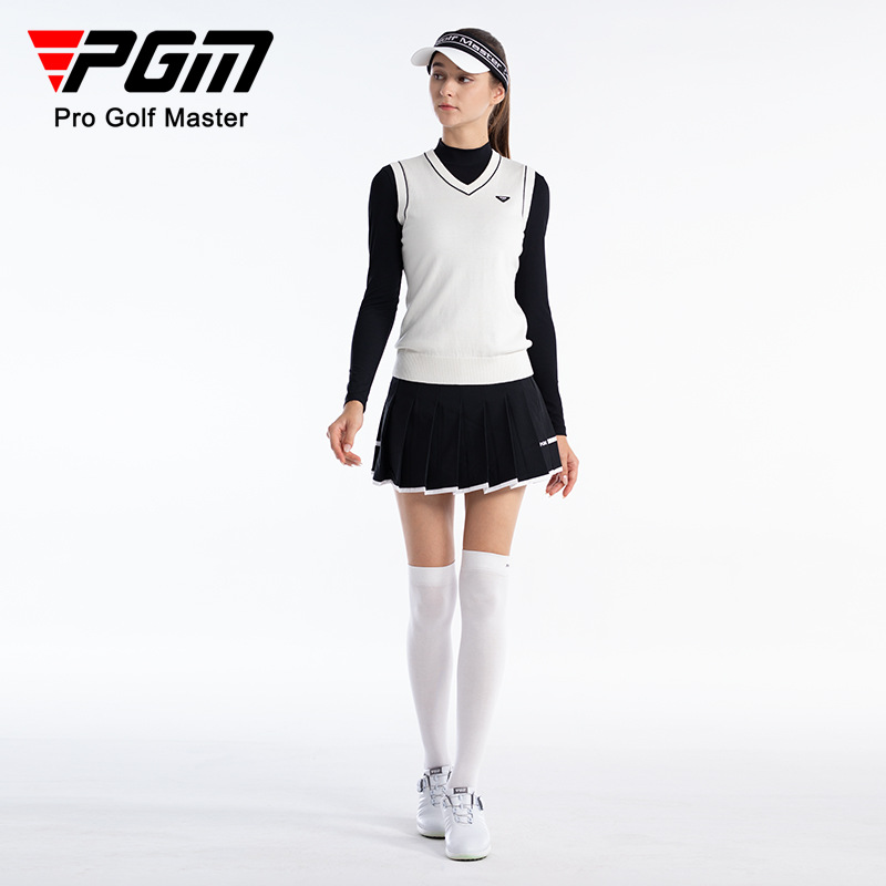 Áo vest len cổ chữ V nữ dệt kim cổ điển dễ phối — YF658-Trắng, YF658-Đen, YF658-màu hồng
