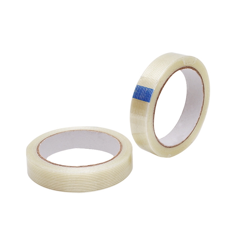 Cinta a rayas de fibra de vidrio fuerte al por mayor de fábrica Cinta de unión de batería de litio adhesiva no residual adhesiva de una sola cara