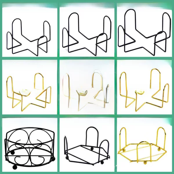 Factory wholesale in stock wrought iron cup holder ceramic suit storage coaster storage rack 4 pieces/6 pieces/8 pieces