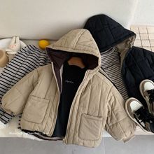 邦诚儿童棉衣2025冬季新款韩版男童方块绗棉外套男孩冬装上衣代发