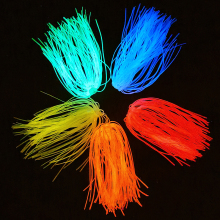 黄绿蓝铅头钩胡须红橙夜光DIY复合路亚jig硅胶改装配件裙佬亮片