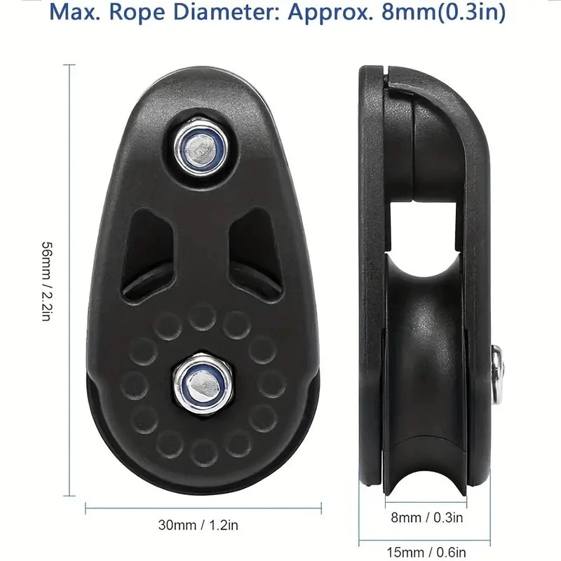 Cross -border ship nylon single pulley anchor rope buckle accessories kayak pulley hj348