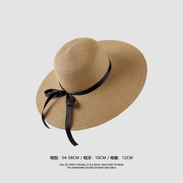 With bow, khaki