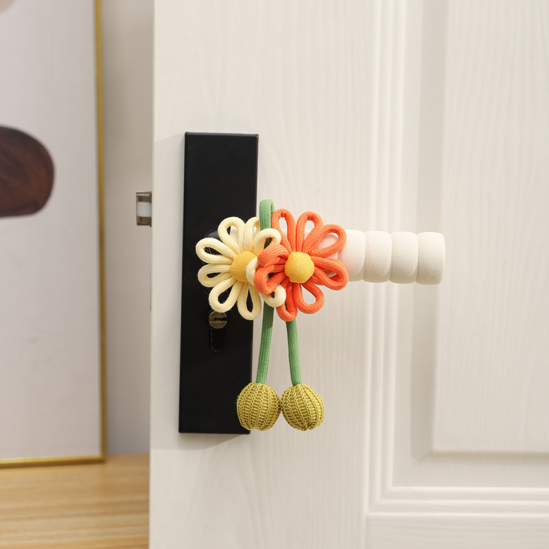 Double color flower [rice orange white rod] right hand open the door