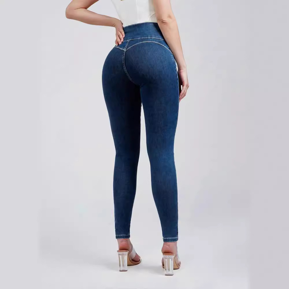 Damen Jeans Mit Knopfleiste Figurbetonte Röhrenjeans Für Damen_voghion.com
