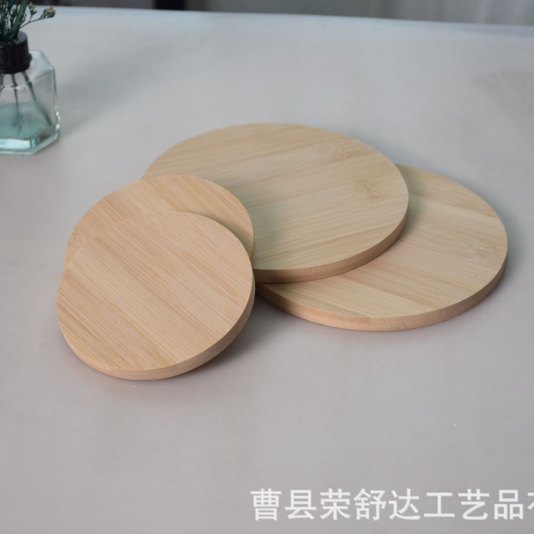 Disco Redondo de Bambú y Madera para Manualidades DIY