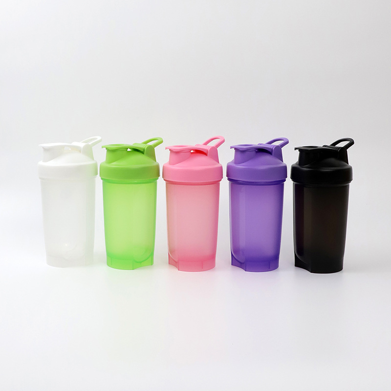Taza de plástico de gran capacidad con mango 500ml taza de agua deportiva portátil taza de proteína deportiva al aire libre taza de agitación