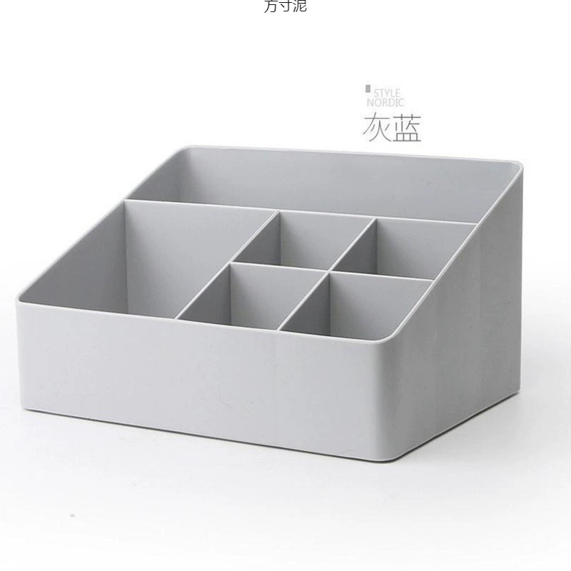 Universal table storage box, plastic makeup box, 6 cells