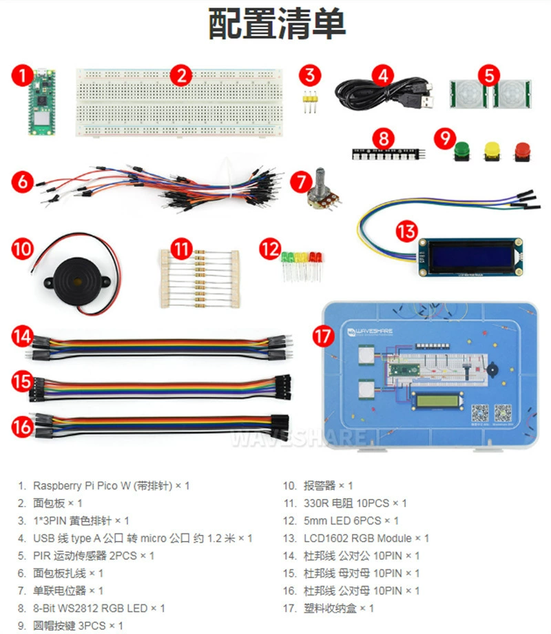 Плата разработки микроконтроллера Raspberry Pi PICO W Raspberry Pi PICO WIFI версии RP2040
