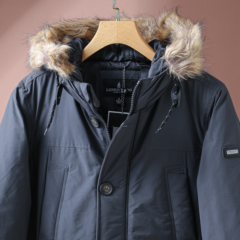Parka d'hiver à capuche pour homme - Coupe-vent et imperméable, veste matelassée épaisse et chaude avec doublure polaire pour sports de plein air (vert armée)_voghion.com