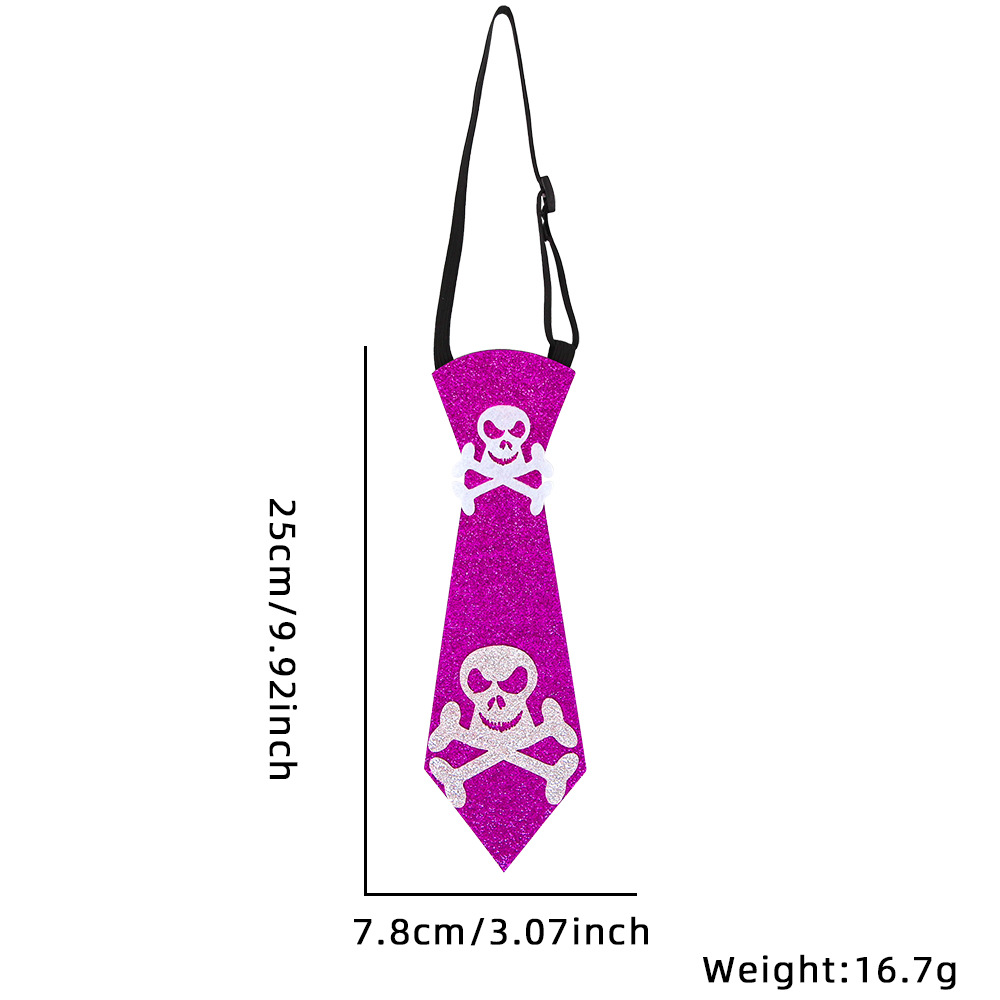 Pajarita de Halloween para niños, fiesta de disfraces para adultos, corbata sin nudos, decoración de fiesta, corbata de calavera de calabaza
