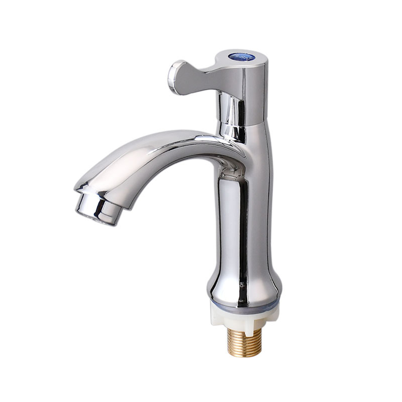 Fabricantes al por mayor grifo de lavabo lavabo salida de agua fría simple lavabo para el hogar de un solo orificio lavabo de mesa grifo de lavabo