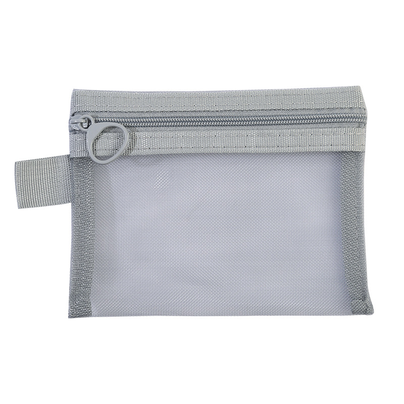 Línea de datos de malla bolsa de almacenamiento lápiz labial maquillaje de niñas cable de datos auricular mini bolsa portátil para salir