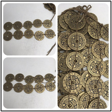 仿古钱币大清天下太平花边十帝纯铜五帝钱门槛镇宅风水铜钱批发