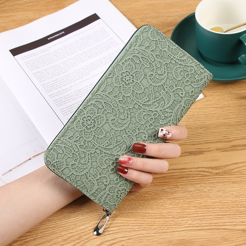 【Activity Promotion】Trendy Pressed Flower Single Strap Ladies Wallet Handbag Zipper Multi-Card Slot Women's Bag