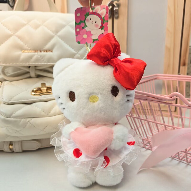 漫画クリエイティブかわいいキティ猫ぬいぐるみ人形ペンダントキーホルダーカップルバッグ人形小さなペンダント|undefined