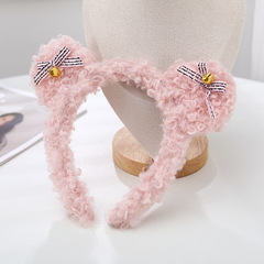 小紅書同款泰迪毛髮箍盤發洗臉髮帶女化妝洗漱毛絨花朵頭箍髮飾