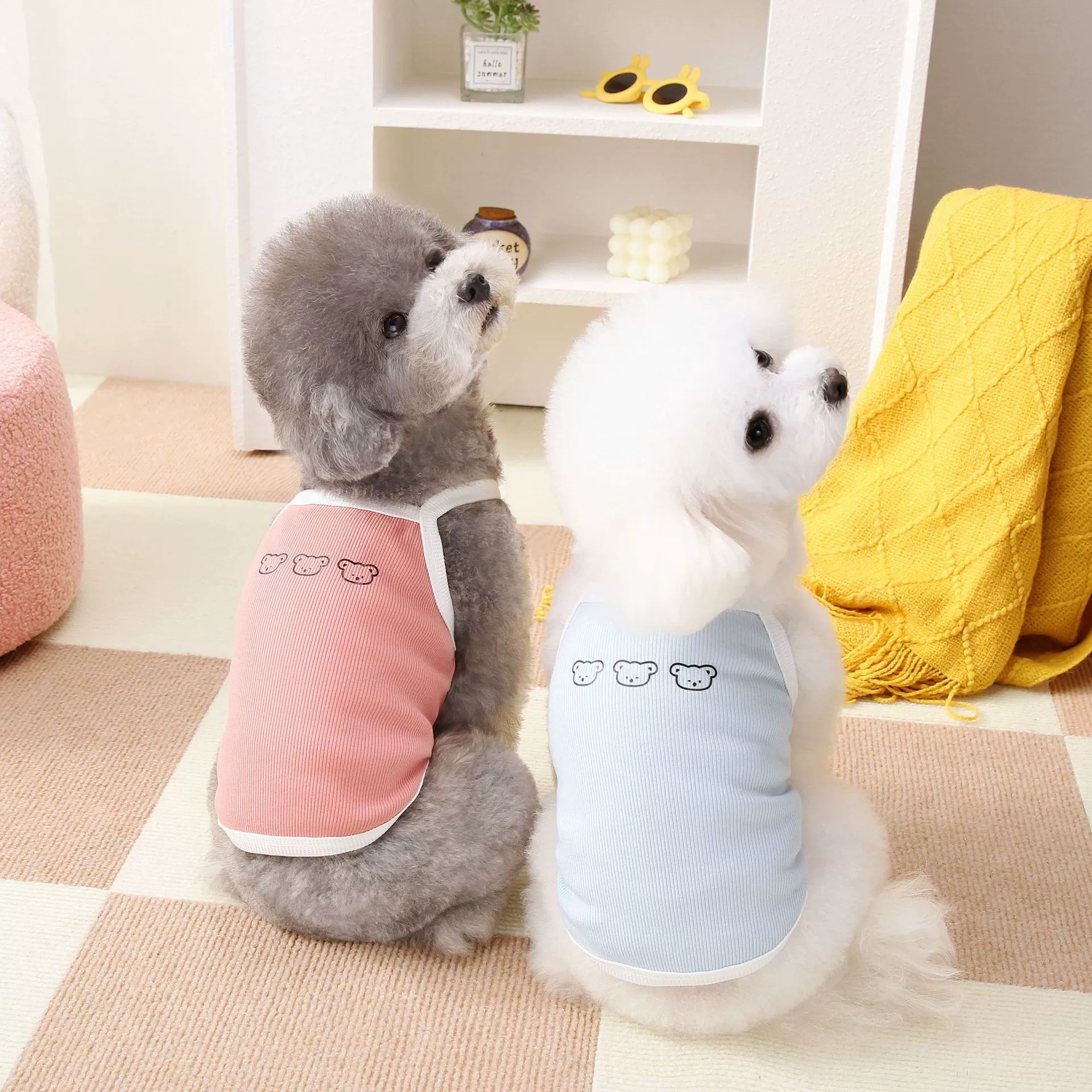 24 летняя тонкая юбка одежда для щенков щенок плюшевый мишка камзол домашнее животное полосатый жилет одежда оптом