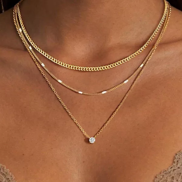 European and American Cross-Border Best-Selling Versatile Daily Commute Accessories, Popular Star and Diamond-Shaped Necklace, European and American Trendy Jewelry Set