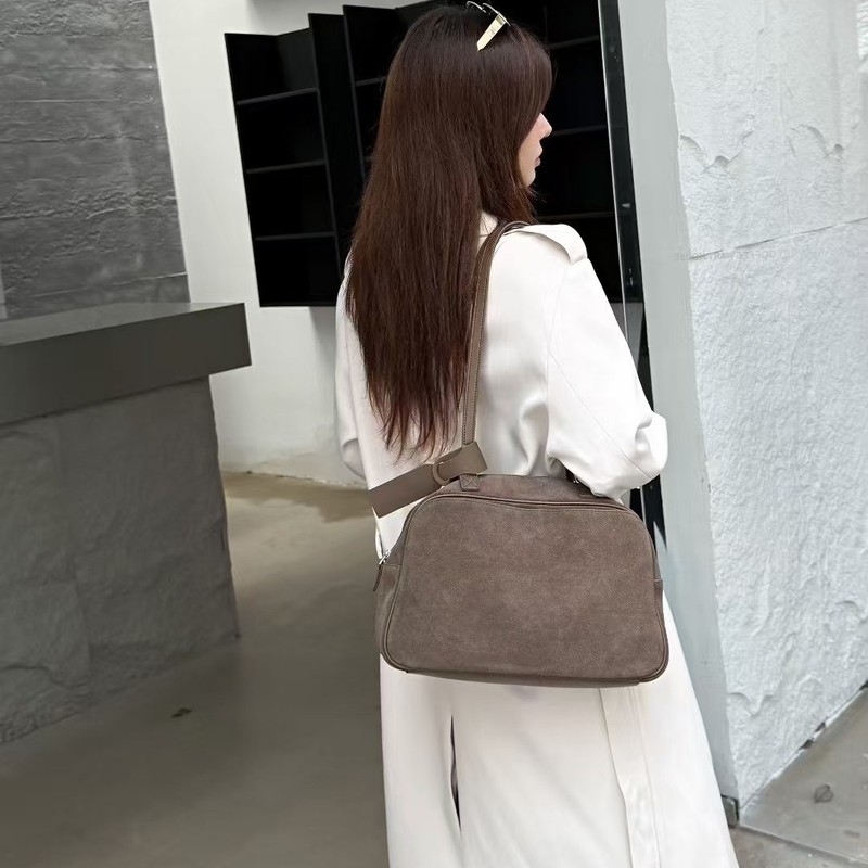 新品真皮女包复古韩版百搭时尚小众磨砂牛皮女手提腋下简约枕头包|undefined