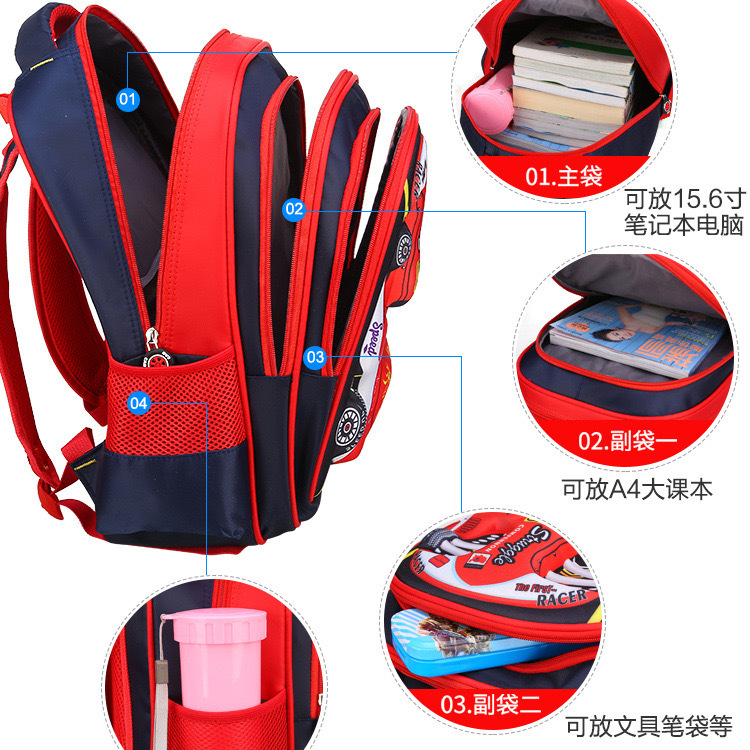 New Cartoon primary school student schoolbag boys children backpack girls Grade 1-6 Cross-border 3D hard shell backpack