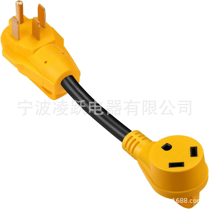 50 安培至 30 安培房车适配器,重型耐用安全插头,更易抓握