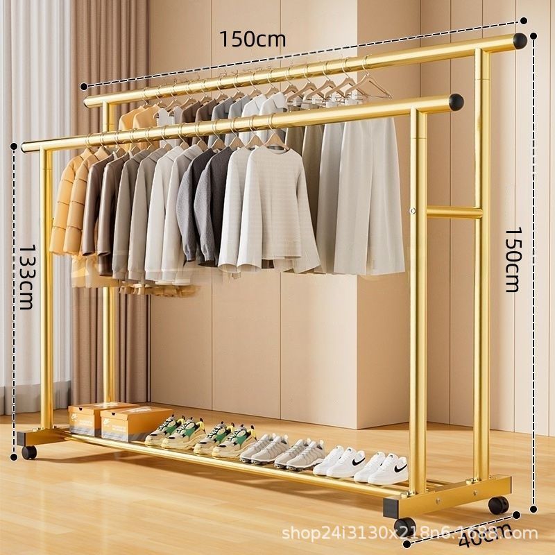 [파이프 직경 25mm] 150cm-금색 평행봉 + 바퀴