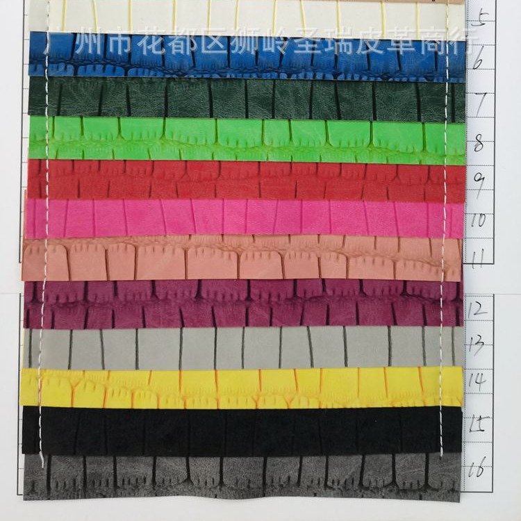 人造革PVC羊巴竹节纹皮革羊巴鳄鱼纹箱包手袋皮革SR-8552