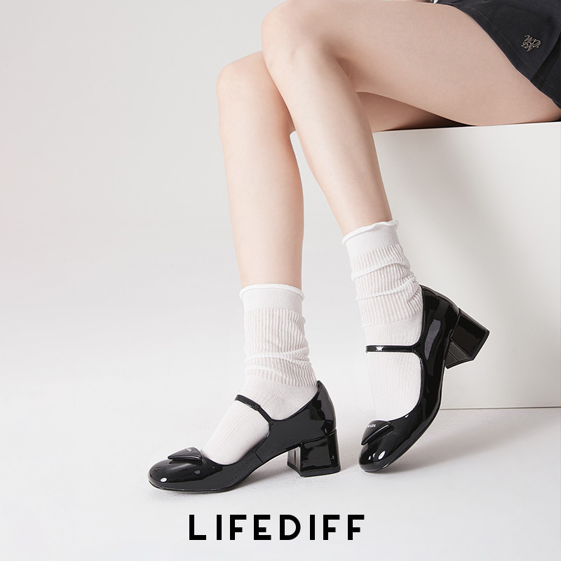 Thin piled socks women's light breathable spring and summer mid-tube socks curling socks with small leather shoes dark gray 25241 Thin piled socks women's light breathable spring and summer mid-tube socks curling socks with small leather shoes dark gray 25241