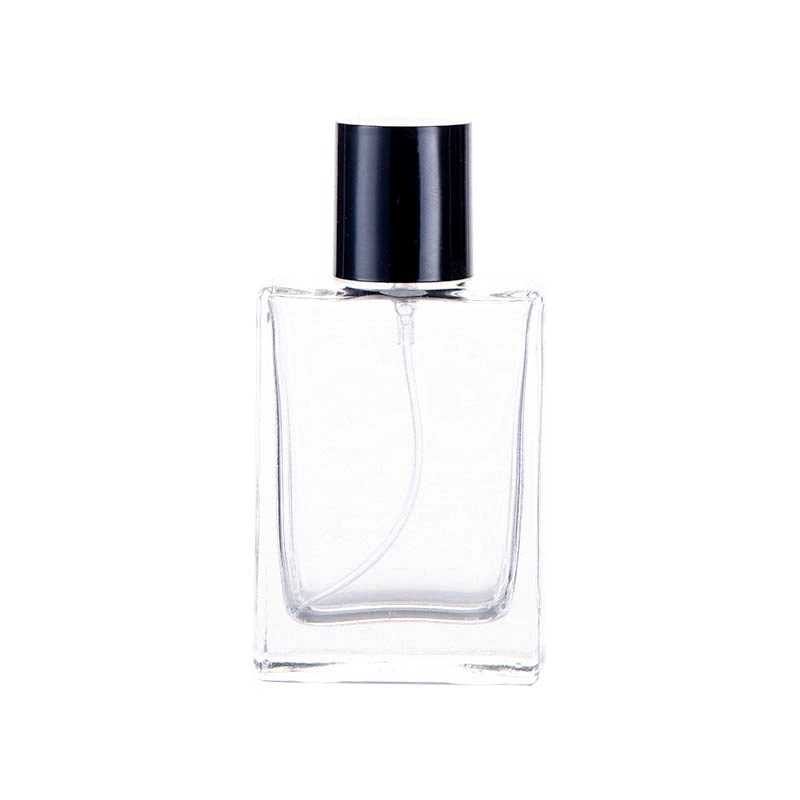 En stock suministro B094-30ml botella cuadrada botella de spray de perfume botella cosmética sub-botella vacía de vidrio portátil