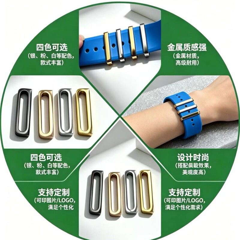 New Stainless Steel Watch Decorative Ring Suitable for Apple Watch Bands with Custom Logo and Inspirational Phrases