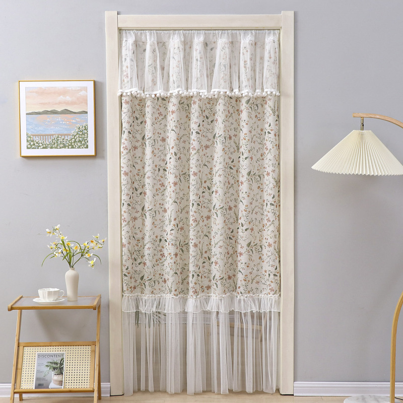 American-Style French Pastoral Romantic Retro Linen Non-Transparent Living Room Balcony Door Curtain Mosquito-Proof Decorative Curtain American-Style French Pastoral Romantic Retro Linen Non-Transparent Living Room Balcony Door Curtain Mosquito-Proof Decorative Curtain