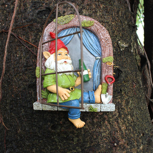 Cross-Border New Product Drinking Dwarf Resin Crafts Creative Micro Landscape Large Tree Decorations Garden Garden Decorations