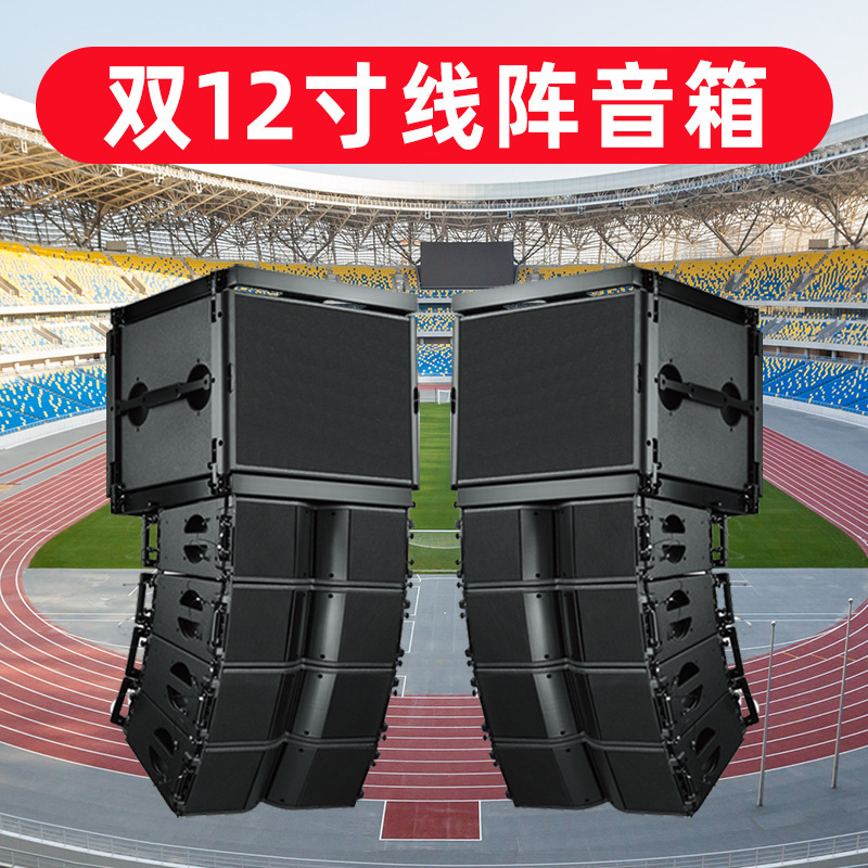 Dual 12inch Line Array Speakers for Large-Scale Outdoor Stage Theater Full-Range Ultra-Low Sound Line Array Sound System Set