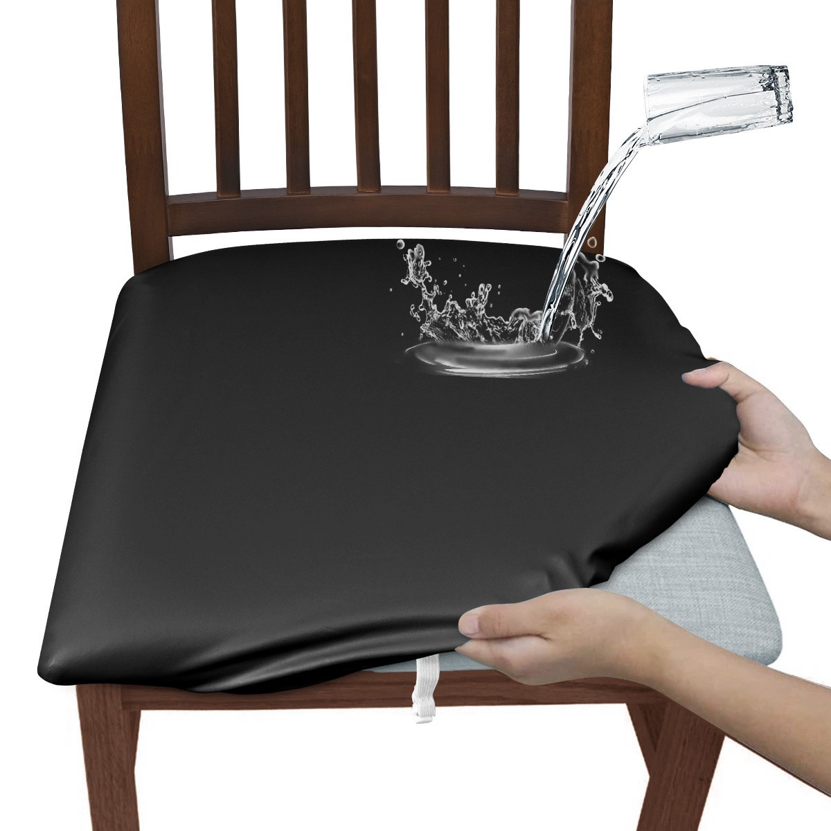 TEMU cubierta de silla en stock, cubierta de banco resistente al agua de seda de leche transfronteriza, cubierta de silla de mesa de comedor de hotel