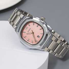 跨境贝母轻奢镶钻表盘高颜值防水女士手表时尚气质小众百搭钢带