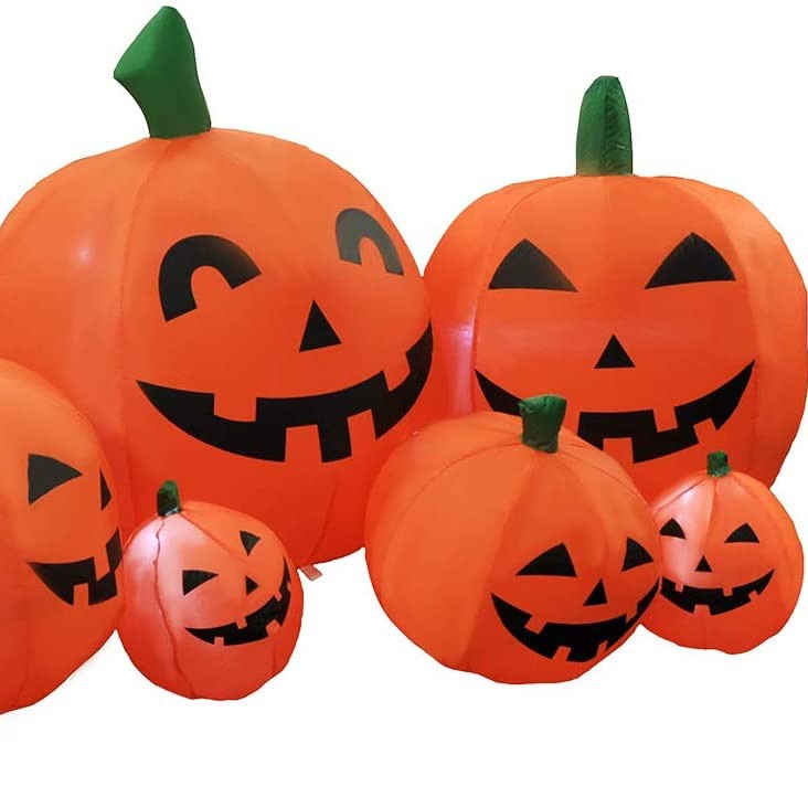 Cruz-frontera especial Halloween calabaza Luz Decoración Accesorios calabaza inflable luminoso calabaza luz fantasma Festival Decoración
