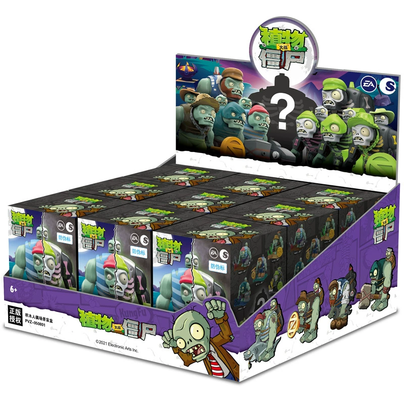 Оригинальные Plants vs. Zombies, игрушка, конструктор, деревянный человек, мини-фигурки, набор, мелкие детали