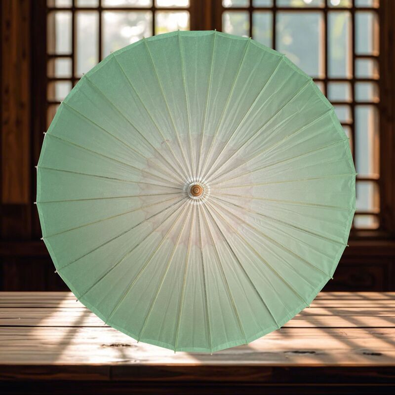 Intangible Cultural Heritage Oil-Paper Umbrella, Green Pink Gradient, Ancient Style Han Dynasty Umbrella, Traditional Handmade Rain-Proof Sunshade, Retro Rain or Shine Umbrella Intangible Cultural Heritage Oil-Paper Umbrella, Green Pink Gradient, Ancient Style Han Dynasty Umbrella, Traditional Handmade Rain-Proof Sunshade, Retro Rain or Shine Umbrella