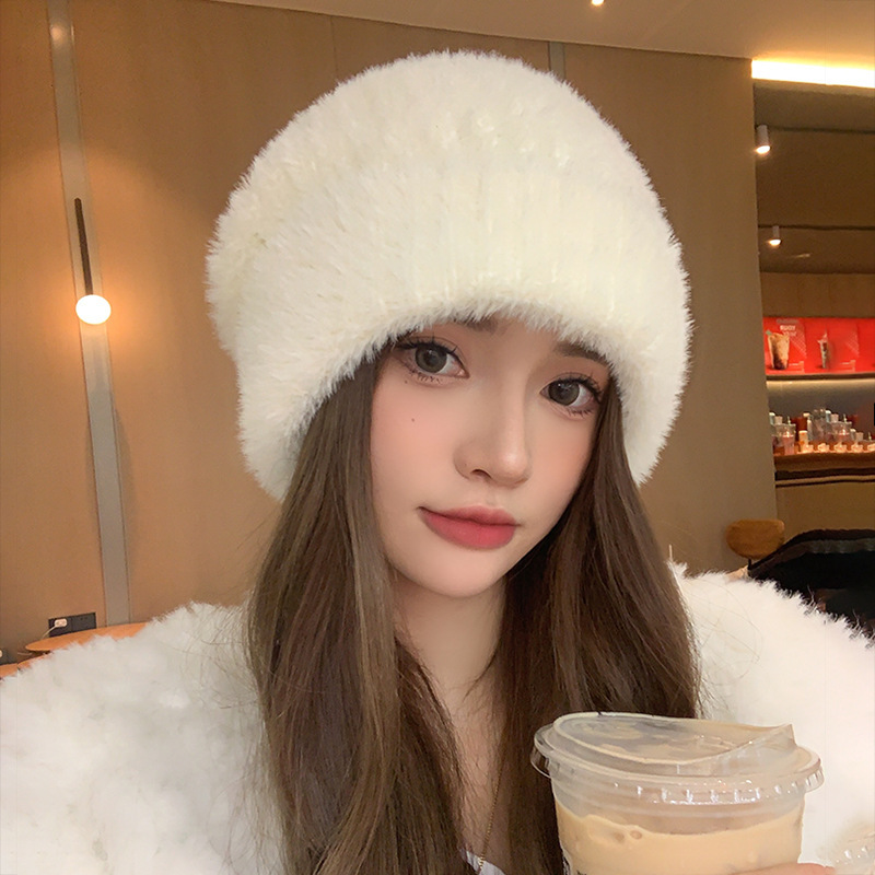 모조 밍크 헤어 오프 화이트