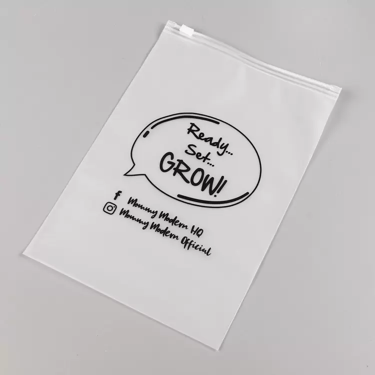印刷透明服装磨砂拉链袋可印logo衣服内衣塑料收纳自封袋加印内容
