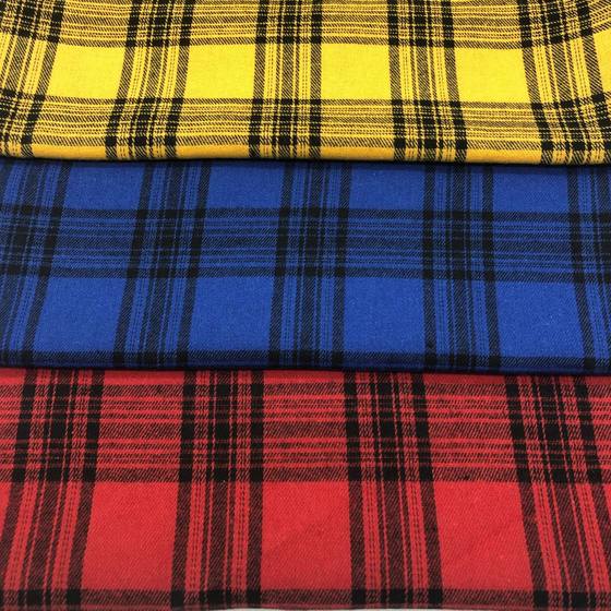 21 polyester cotton yarn-dyed plaid polyester cotton plaid shirt clothing fabric wholesale factory in stock