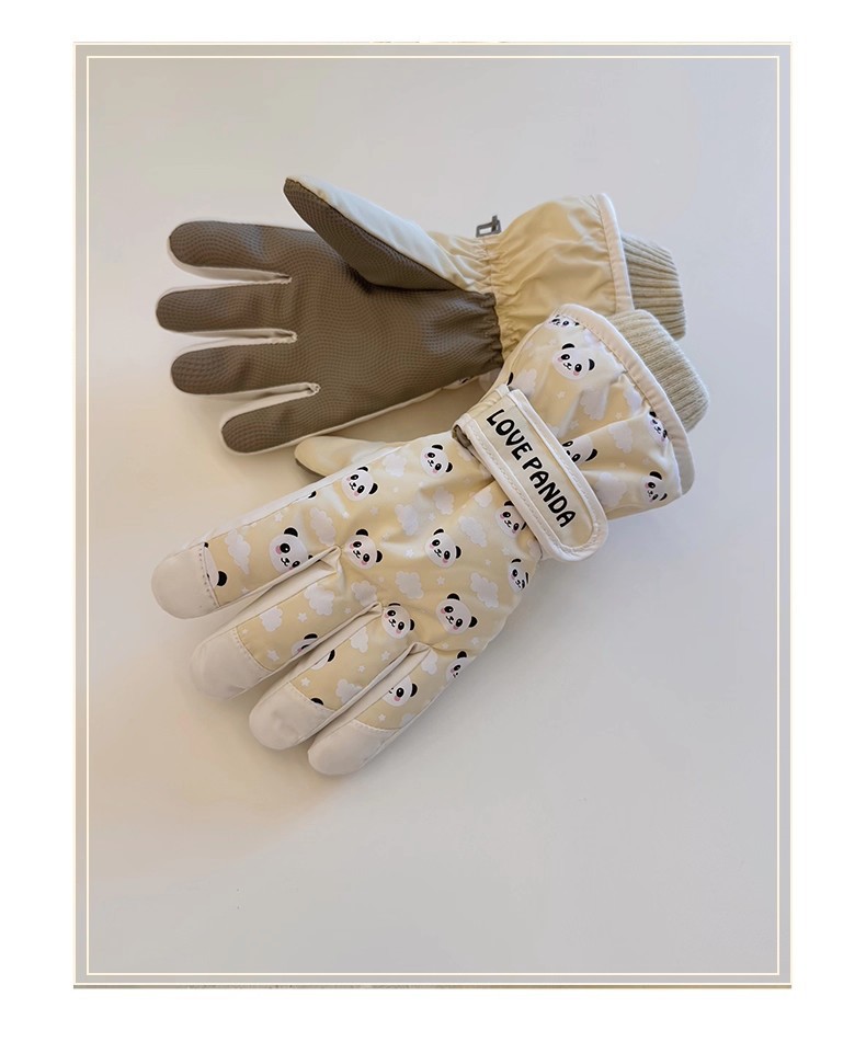 Guanti da sci invernali per bambini, caldi, per ragazzi e ragazze, per giocare sulla neve, anti-schizzi, in velluto, per ragazze, con dita fredde, transfrontalieri_voghion.com