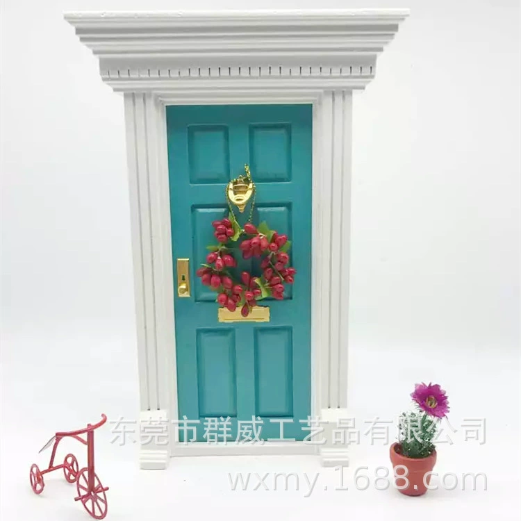 Dollhouse Кукольный домик Игрушка Эльф Дверь Аксессуары Кукольный домик 1/12 Мини-дверь